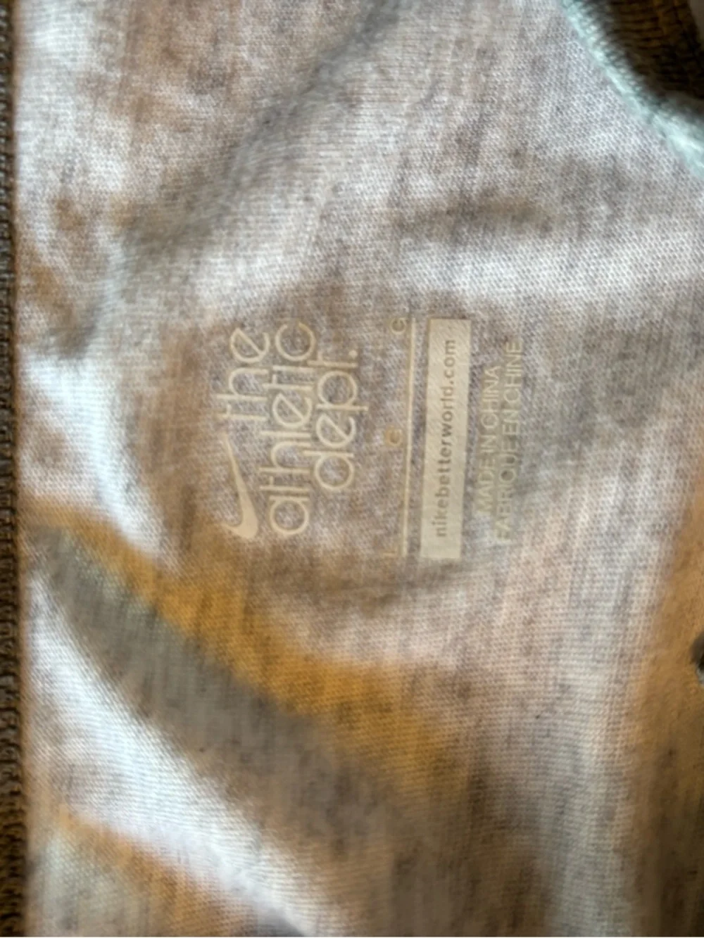Nike Light Gray Heather Crew with Subtle Charcoal Accents